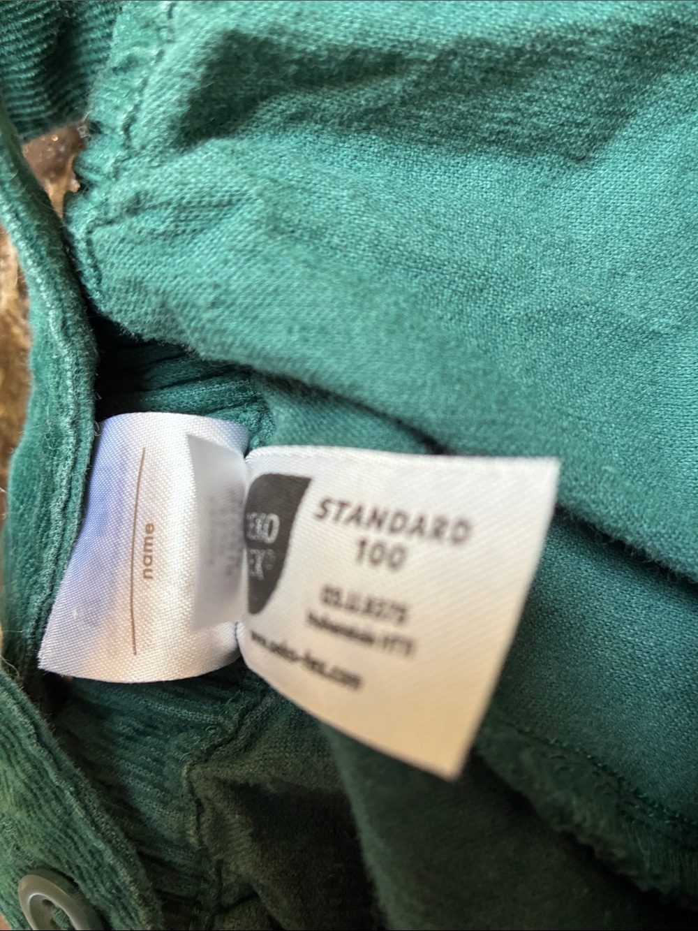 Hanna Andersson Green Corduroy Wide-Leg Jumpsuit Sz 12 - Picture 6 of 6